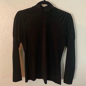 August Silk Sportswear Blouse Top Black Small